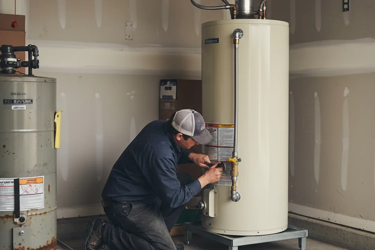 Water heater and shutoff valve replacement in Hill